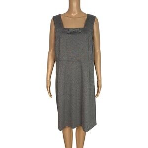 Modcloth Square Neck Gray Dress Size 1X